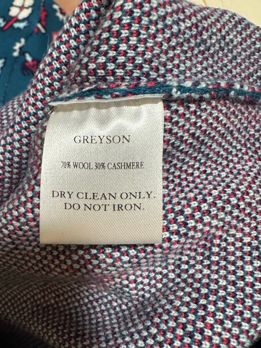 NWT Greyson Story Telling Wool/Cashmere Crewneck Sweater, Teal, Size M